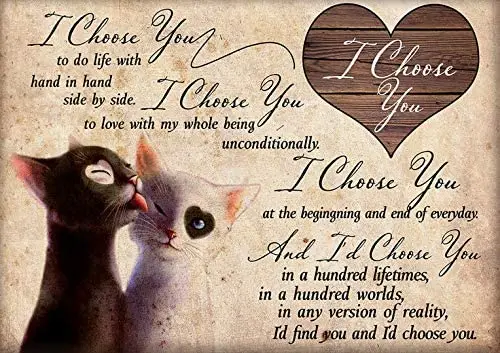 BISHEN Metal Sign Cat Poster-I Choose You Cat Cat Lover Cute Logo Coffee Shop Kitchen Toilet Logo Nics Logo Valentine Day
BISHEN Metal Sign Cat Poster-I Choose You Cat Cat Lover Cute Logo Coffee Shop Kitchen Toilet Logo Nics Logo Valentine Day