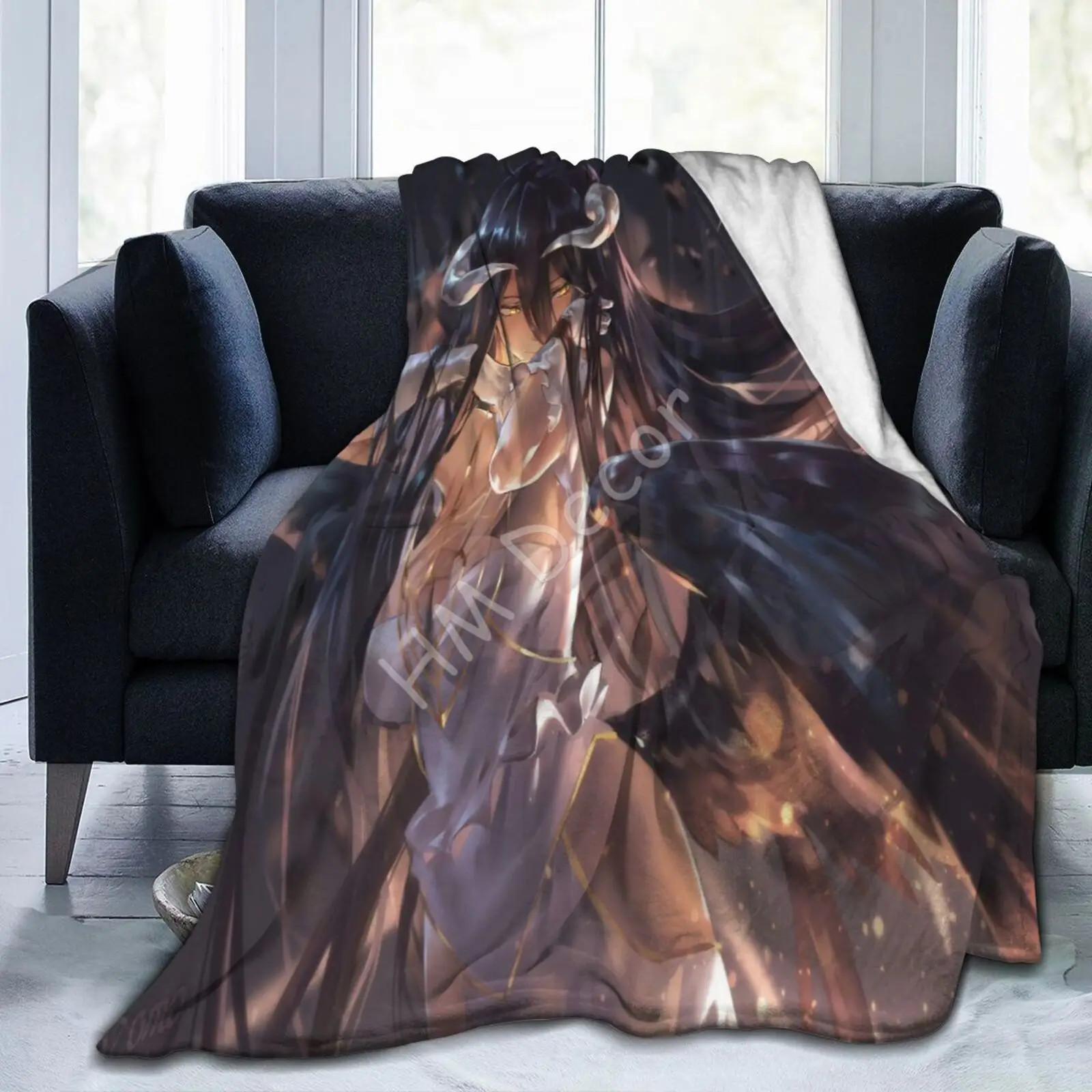 Flannel Fleece Unique Throw Blanket Albedo Overlord Anime Black Hair Yellow Eyes Girl Character Throw for Better Sleep Supe
Flannel Fleece Unique Throw Blanket Albedo Overlord Anime Black Hair Yellow Eyes Girl Character Throw for Better Sleep Supe