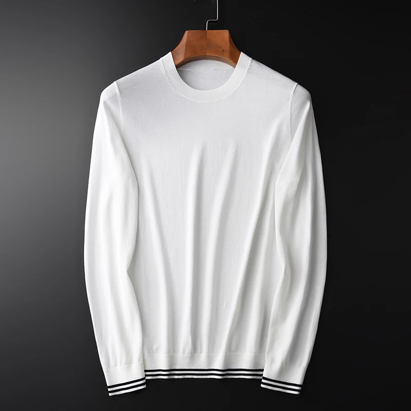 New White Men Sweater Luxury Spring Autumn Knit Round Collar Mens Sweater Fashion Casual Slim Fit Man Sweater Plus Size 4XL
New White Men Sweater Luxury Spring Autumn Knit Round Collar Mens Sweater Fashion Casual Slim Fit Man Sweater Plus Size 4XL