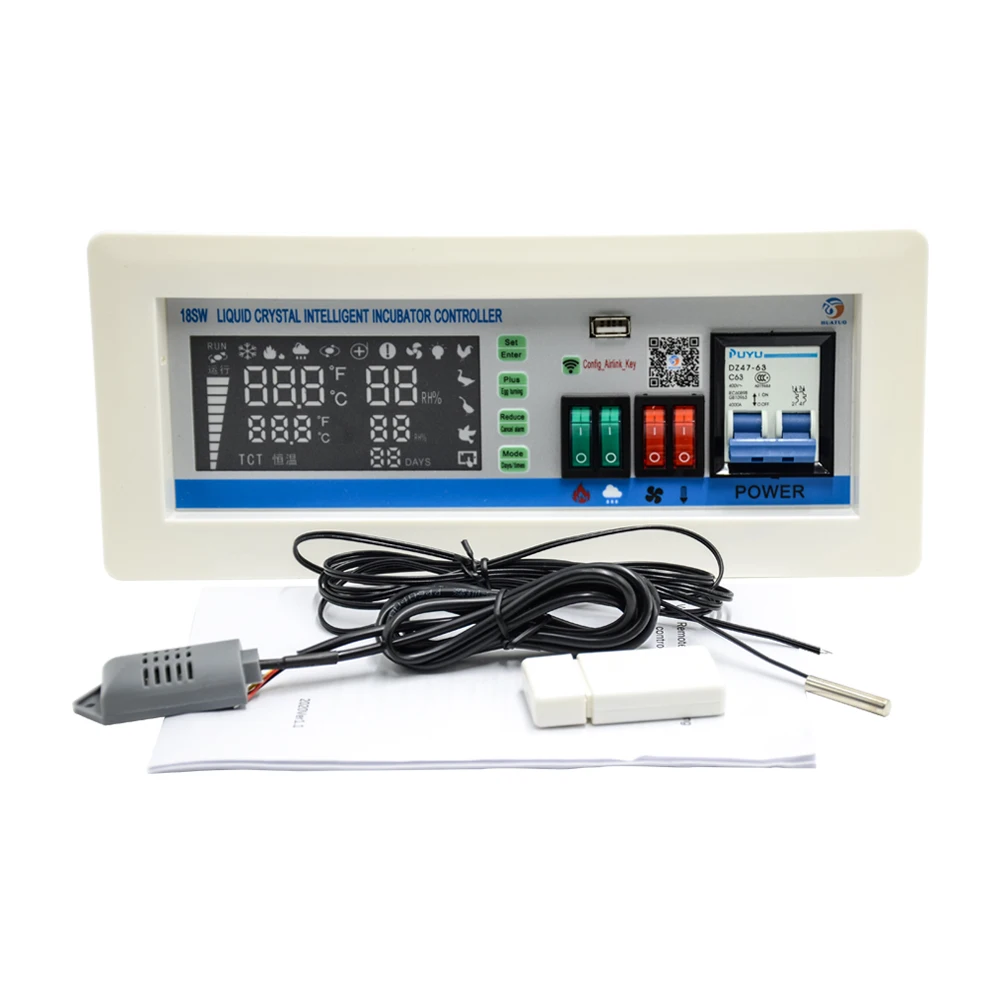 The world first version wifi app Automatic Digital Temperature and Humidity Incubator Controller XM-18SW Controller
The world first version wifi app Automatic Digital Temperature and Humidity Incubator Controller XM-18SW Controller