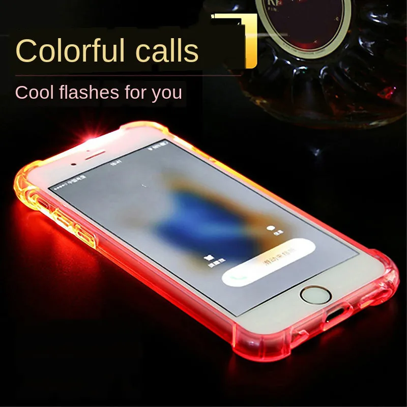 Чехол для телефона Air Bag Lighting iPhone 11 Pro X MAX XR 6 7 8 Plus прозрачный мягкий Ультратонкий