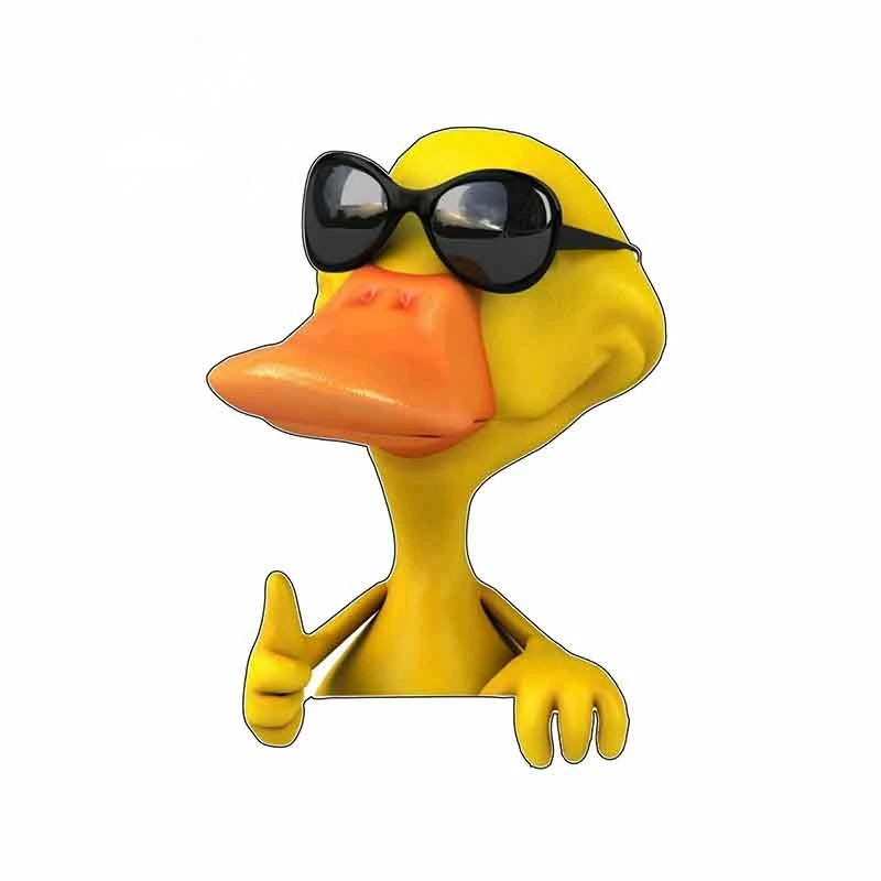 Cool Duck 3D Sunglasses Thumbs Up Cartoon Car Stickers Vinyl Sunscreen RV VAN JDM Bumper Truck Yacht Car Accessories KK13x10cm
Cool Duck 3D Sunglasses Thumbs Up Cartoon Car Stickers Vinyl Sunscreen RV VAN JDM Bumper Truck Yacht Car Accessories KK13x10cm