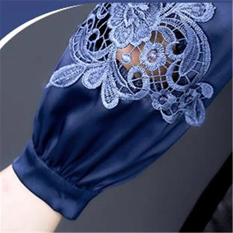 Camisas Femininas Elegantes Plus Size Women Tops Imitation Silk Blouse Lace Top Women Shirts Full Sleeve Womens Tops And Blouses
Camisas Femininas Elegantes Plus Size Women Tops Imitation Silk Blouse Lace Top Women Shirts Full Sleeve Womens Tops And Blouses