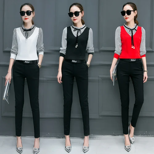 Striped 2 Piece Set Women Pant And Top Women Two Piece Outfits Women's Suit Ensemble Femme Deux Pieces Year-old Female Costume 
Striped 2 Piece Set Women Pant And Top Women Two Piece Outfits Women's Suit Ensemble Femme Deux Pieces Year-old Female Costume