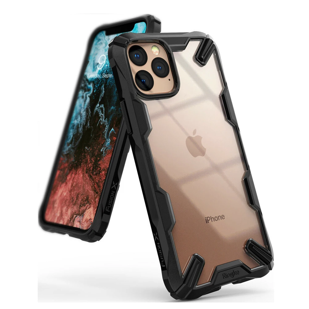 Чехол Ringke Fusion X для iPhone 11 Pro сверхмощный амортизирующий Прозрачный жесткий чехол