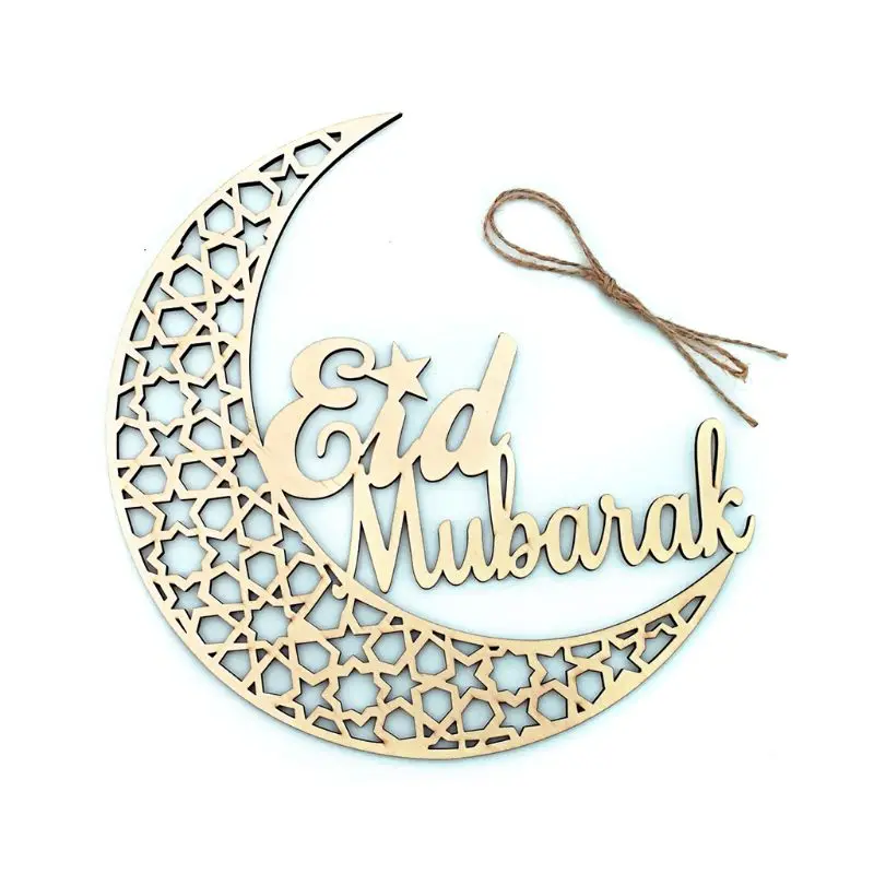 Muslim Islam Moon Eid Mubarak Wooden Plaque Hanging Pendant Decoration Ramadan Activities For Home DIY Party Supplies 69HF 
Muslim Islam Moon Eid Mubarak Wooden Plaque Hanging Pendant Decoration Ramadan Activities For Home DIY Party Supplies 69HF