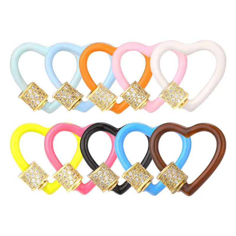 DIY accessories cross border hot new products screw buckle copper micro inlaid zircon love jewelry buckle
DIY accessories cross border hot new products screw buckle copper micro inlaid zircon love jewelry buckle