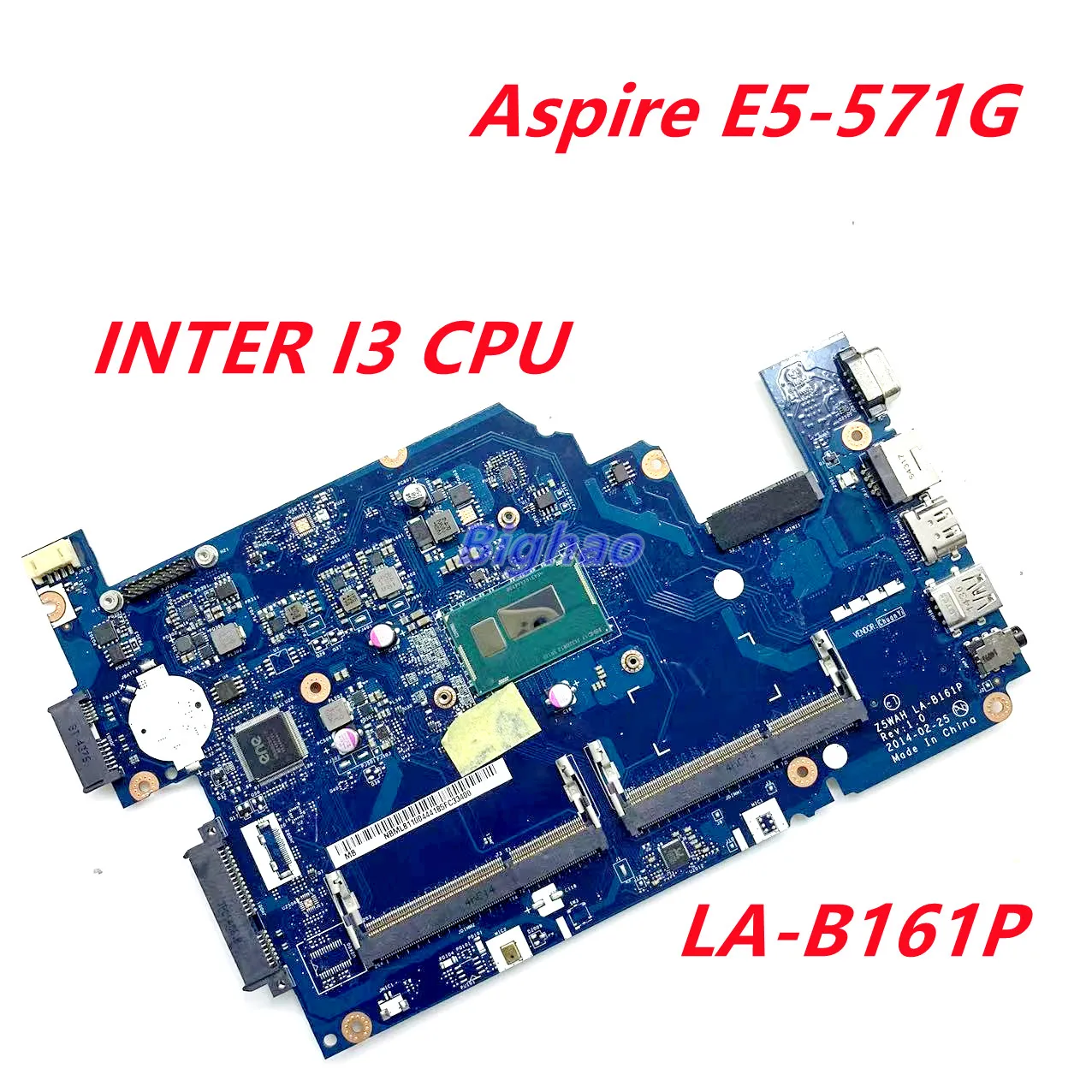Материнская плата для ноутбука ACER Aspire E5-571G E5-571 E5-531 E5-571P с inter i3 CPU Z5WAH
Материнская плата для ноутбука ACER Aspire E5-571G E5-571 E5-531 E5-571P с inter i3 CPU Z5WAH