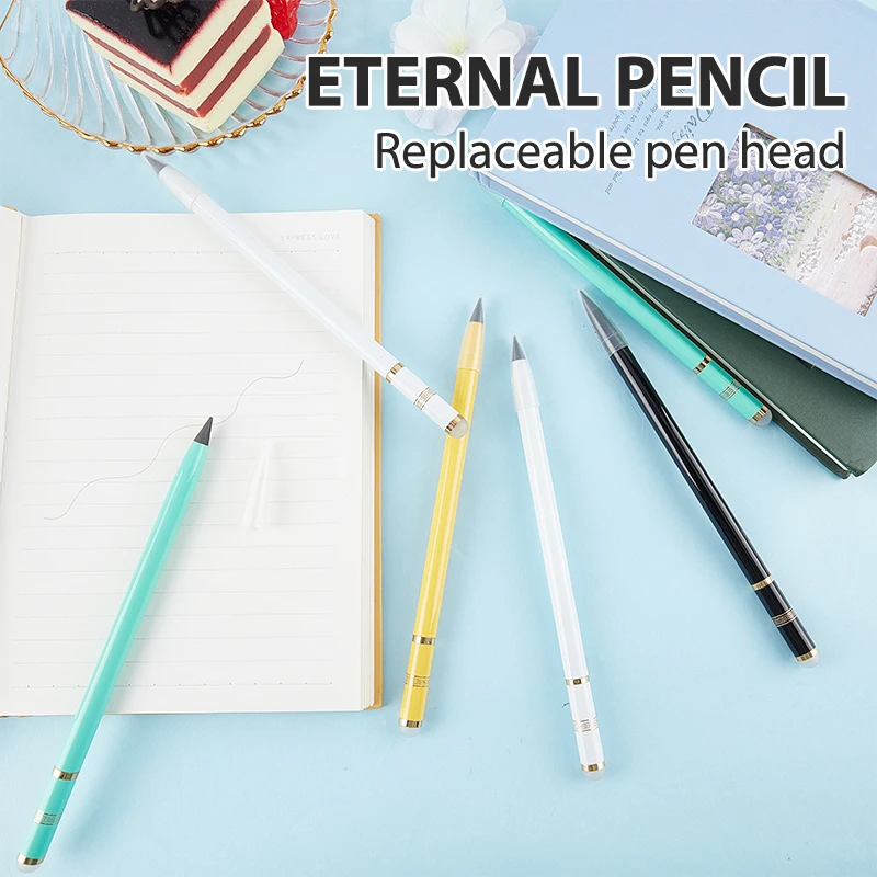 

1 шт. вечный карандаш, ручка без чернил, неограниченное письмо, экологически чистый тонкий карандаш, офисные и школьные принадлежности