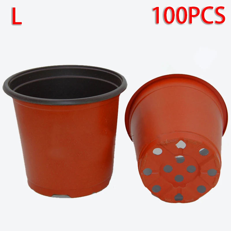 100Pcs Flower Plant Plastic Nursery Pot Seed Starting Pots Flowerpot Reusable Planter Imitation Supplies
100Pcs Flower Plant Plastic Nursery Pot Seed Starting Pots Flowerpot Reusable Planter Imitation Supplies