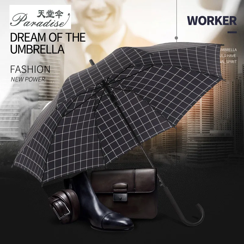 Business Classic Plaid Umbrella Semi Automatic Straight Long Handle Two Person Both Sunny Rainy For Men Women Full Steel 8 Ribs
Business Classic Plaid Umbrella Semi Automatic Straight Long Handle Two Person Both Sunny Rainy For Men Women Full Steel 8 Ribs