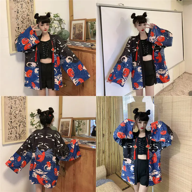 Cat Kimono Cardigan Woman jacket Clothes Traditional Shirts Cosplay Yukata Female Samurai Costume Summer Haori Beach Streetwear
Cat Kimono Cardigan Woman jacket Clothes Traditional Shirts Cosplay Yukata Female Samurai Costume Summer Haori Beach Streetwear