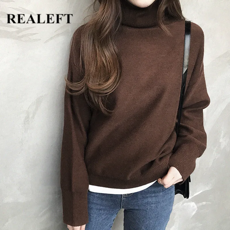 REALEFT Turtleneck Women Sweater Winter Warm Female Jumper Thick Christmas Sweaters Ribbed Knitted Pullover Top Pull Hiver Femme 
REALEFT Turtleneck Women Sweater Winter Warm Female Jumper Thick Christmas Sweaters Ribbed Knitted Pullover Top Pull Hiver Femme