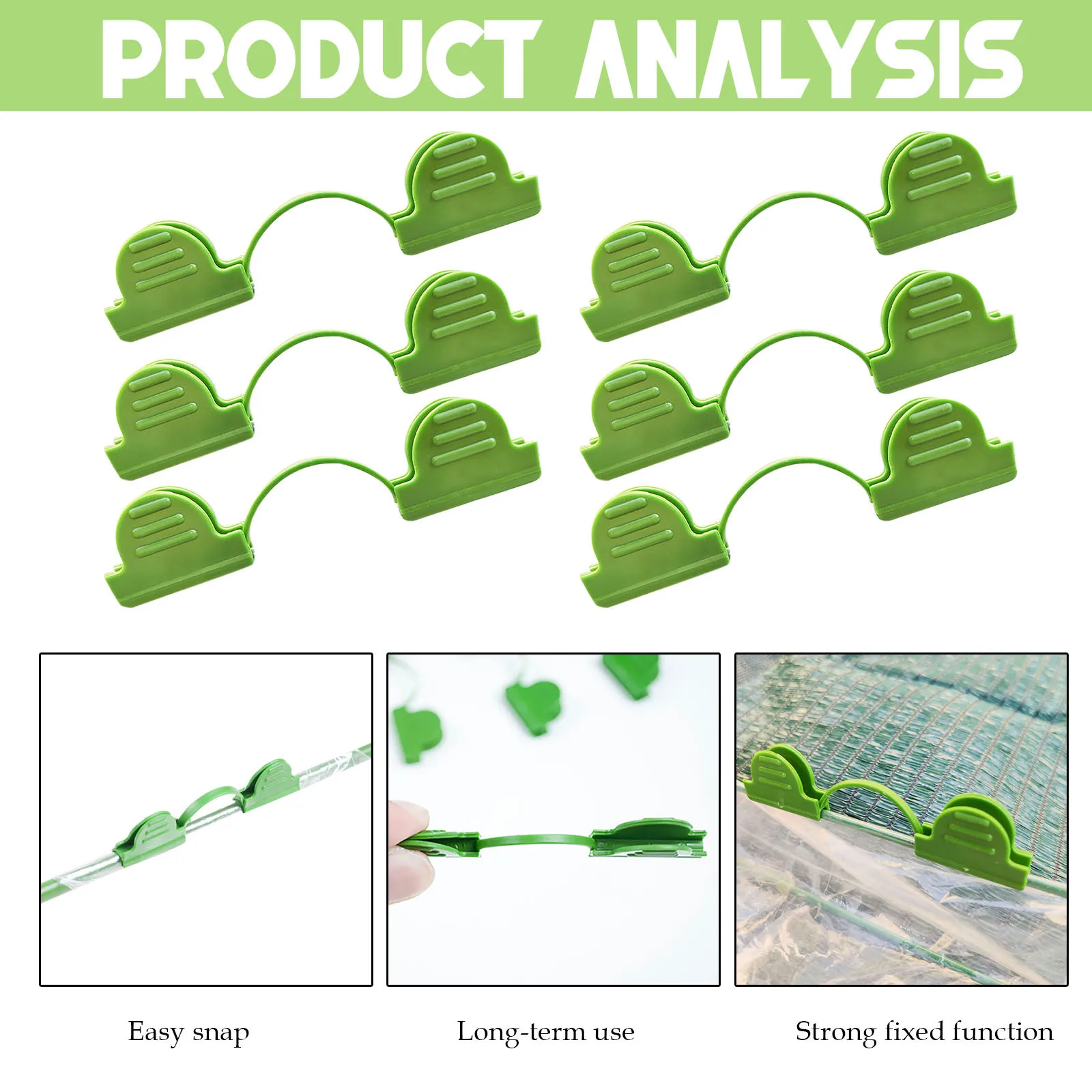10/20PCS 6mm Frame Shading Net Rod Film Clips Plastic Film Buckle Clip Gardening Supplies Greenhouse Clamp Clips
10/20PCS 6mm Frame Shading Net Rod Film Clips Plastic Film Buckle Clip Gardening Supplies Greenhouse Clamp Clips
