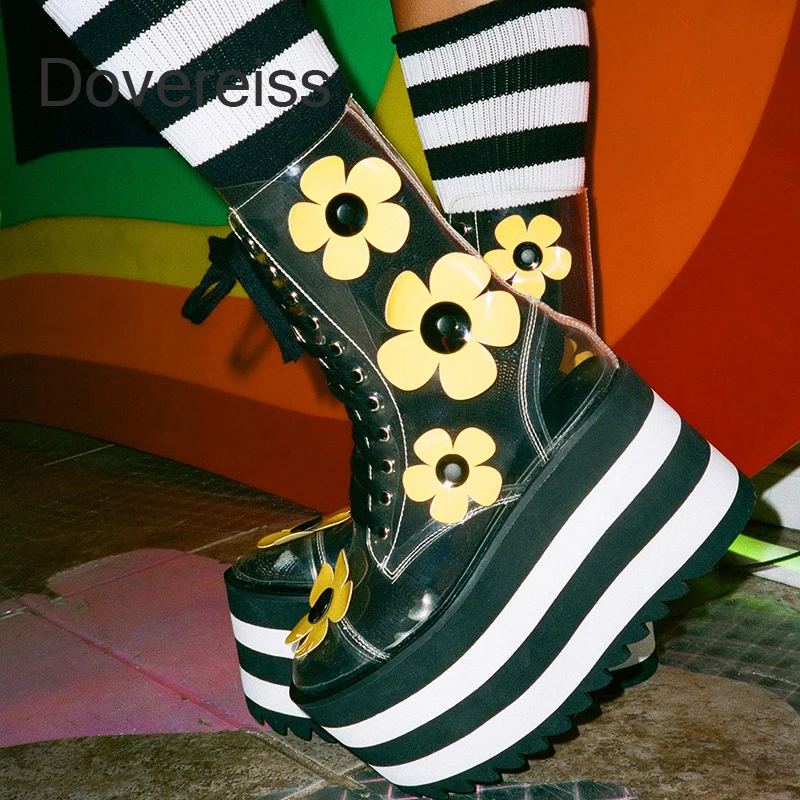 Dovereiss Summer For Woman New Fashion Shoes PVC Round toe Classics Consice Flower Waterproof Cool boots Short Boots 44 45 46
Dovereiss Summer For Woman New Fashion Shoes PVC Round toe Classics Consice Flower Waterproof Cool boots Short Boots 44 45 46