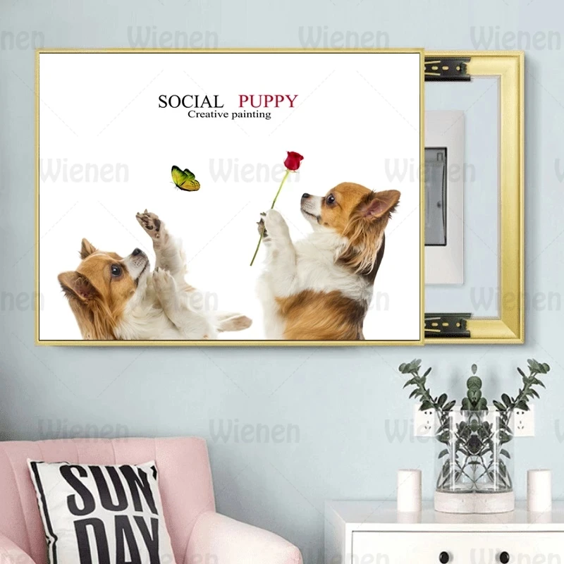 Creative Canvas Painting Wall Art Social Puppy Posters Prints Dog Animal Wall Picture Modern Home Decor for Living Room Unframed
Creative Canvas Painting Wall Art Social Puppy Posters Prints Dog Animal Wall Picture Modern Home Decor for Living Room Unframed