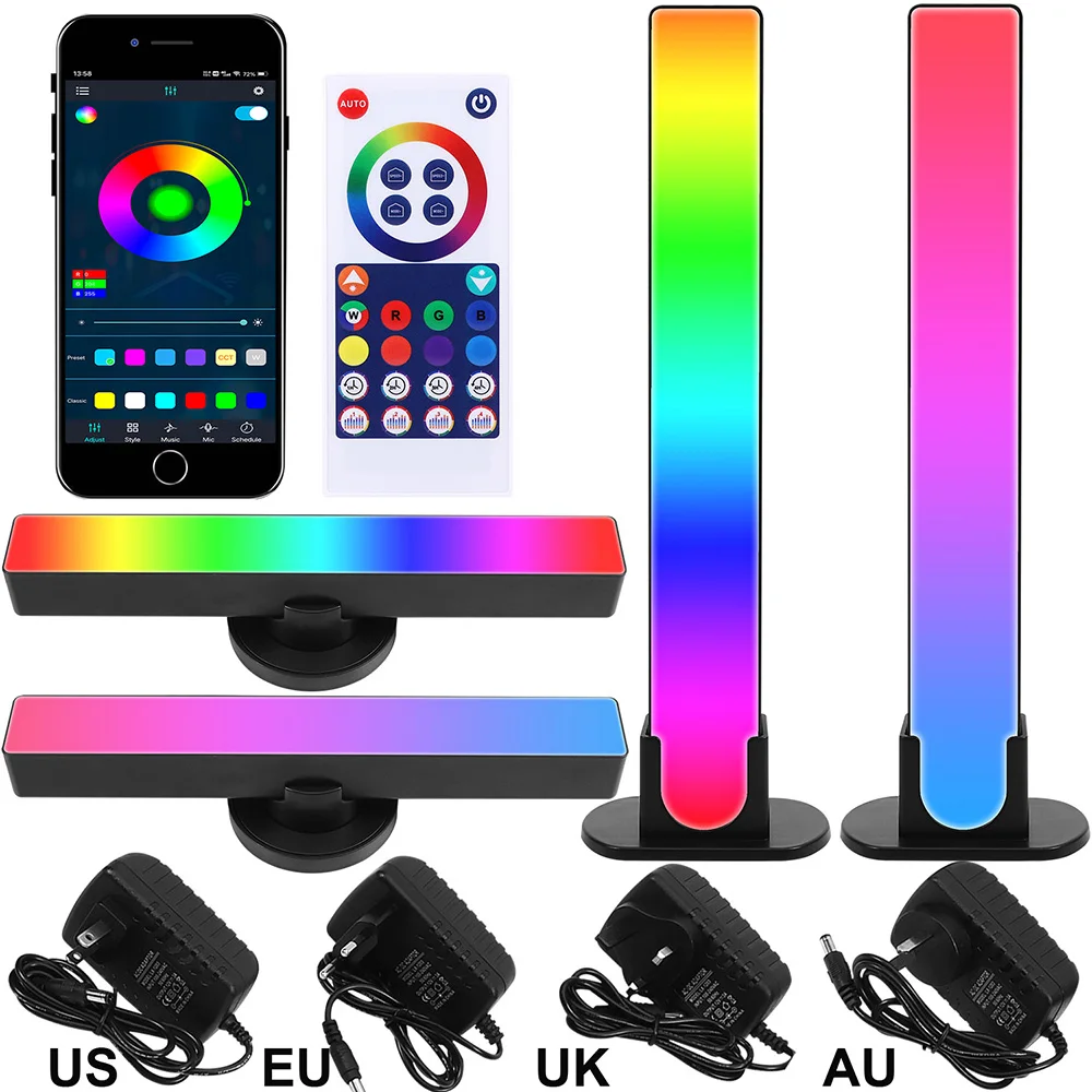 RGBICWW Smart Light Bars Room Decoration Backlight 210 Scene Modes Music Sync LED Bar Pickup Rhythm Lamp Atmosphere Night Light
RGBICWW Smart Light Bars Room Decoration Backlight 210 Scene Modes Music Sync LED Bar Pickup Rhythm Lamp Atmosphere Night Light