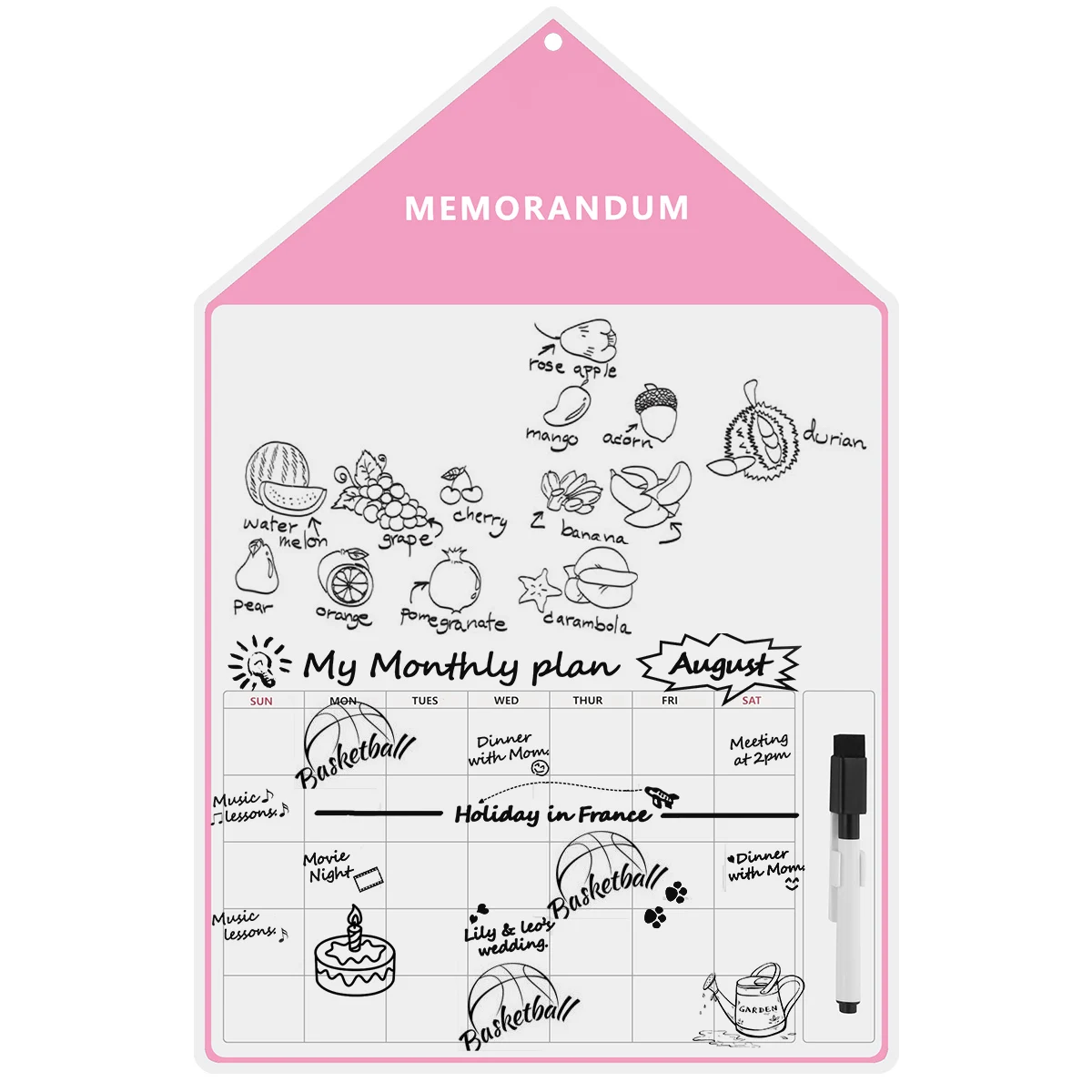 Magnetic Dry Erase Whiteboard Fridge Monthly Calendar Home Office Refrigerator Message Board - Pink
Magnetic Dry Erase Whiteboard Fridge Monthly Calendar Home Office Refrigerator Message Board - Pink