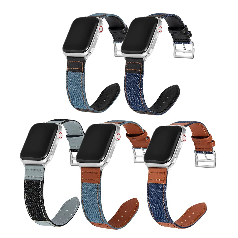 Bracelet Strap for Apple Watch Series 6 5 4 3 2 1 Denim Leather Wristband for Apple Watch Band 42mm 40mm 38mm 44mm
Bracelet Strap for Apple Watch Series 6 5 4 3 2 1 Denim Leather Wristband for Apple Watch Band 42mm 40mm 38mm 44mm
