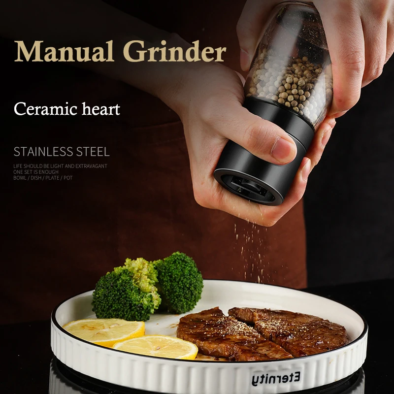 Pepper Manual Grinder Seasoning Grinding Bottle Coarse Salt Grinder Kitchen Supplies Glass Grinding Bottle Household
Pepper Manual Grinder Seasoning Grinding Bottle Coarse Salt Grinder Kitchen Supplies Glass Grinding Bottle Household