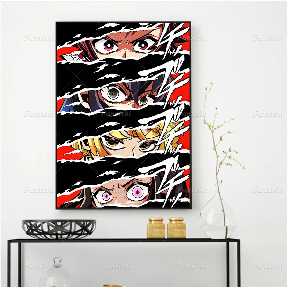 Anime Poster Demon Slayer Eyes Modern Wall Art Prints Canvas Painting Cartoon Modular Pictures Boy's Living Room Home Decor Gift
Anime Poster Demon Slayer Eyes Modern Wall Art Prints Canvas Painting Cartoon Modular Pictures Boy's Living Room Home Decor Gift