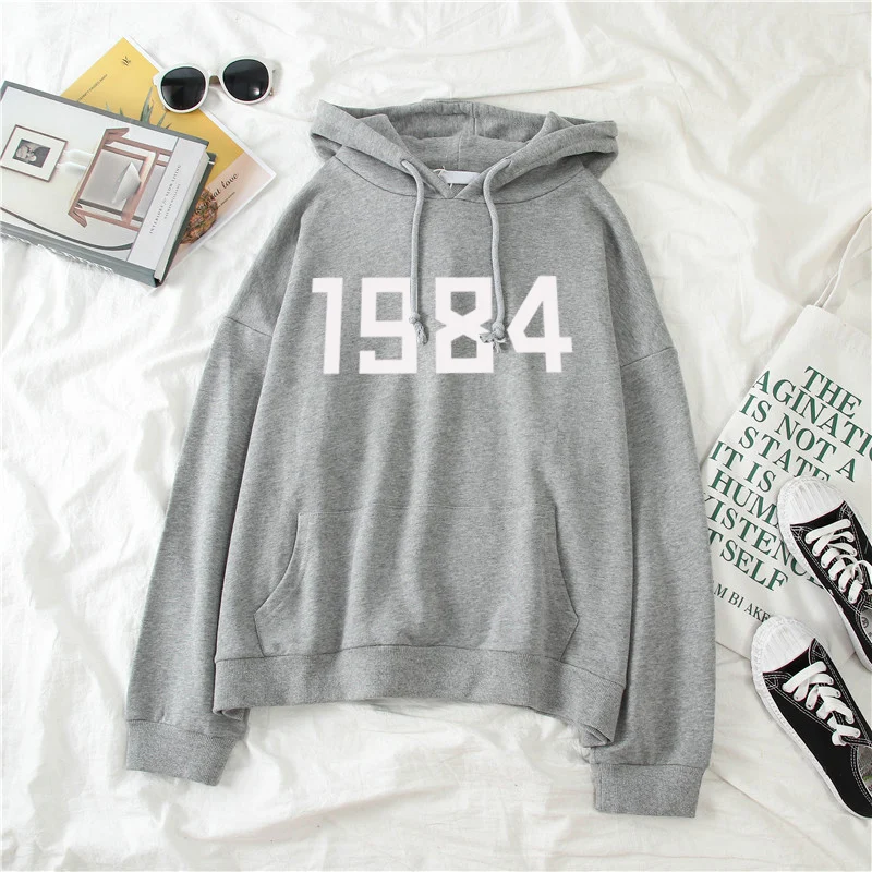 Harajuku Hoodies Women Autumn Long Sleeve 1984 Printed Sweatshirts Couple Clothes Korean Style Student Hooded Sweatshirt 
Harajuku Hoodies Women Autumn Long Sleeve 1984 Printed Sweatshirts Couple Clothes Korean Style Student Hooded Sweatshirt