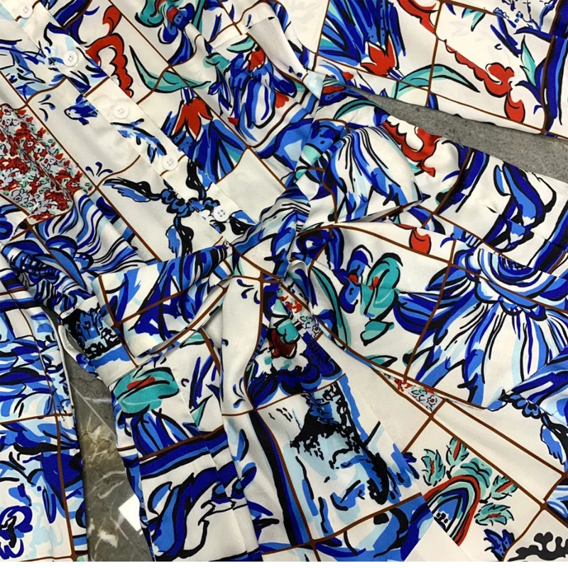 2021 spring autumn women printed dresses women blue pleated dress long-sleeve dresses with sashes pockets
2021 spring autumn women printed dresses women blue pleated dress long-sleeve dresses with sashes pockets