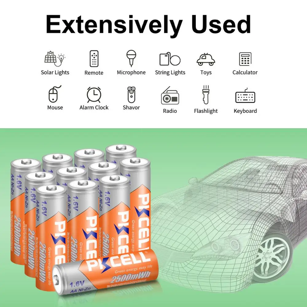 PKCELL NIZN AA, 1,6 /, , 12
PKCELL NIZN AA, 1,6 /, , 12