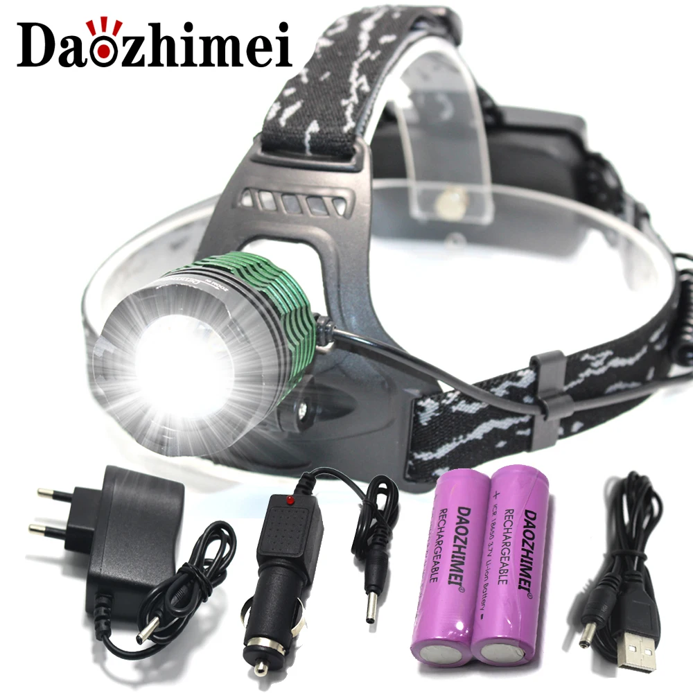 

5000 Lm Headlamp Zoomable LED Head Lamp Flashlight XML T6 3-modes Head Torch lantern Rechargeable 18650 Headlight For Camping