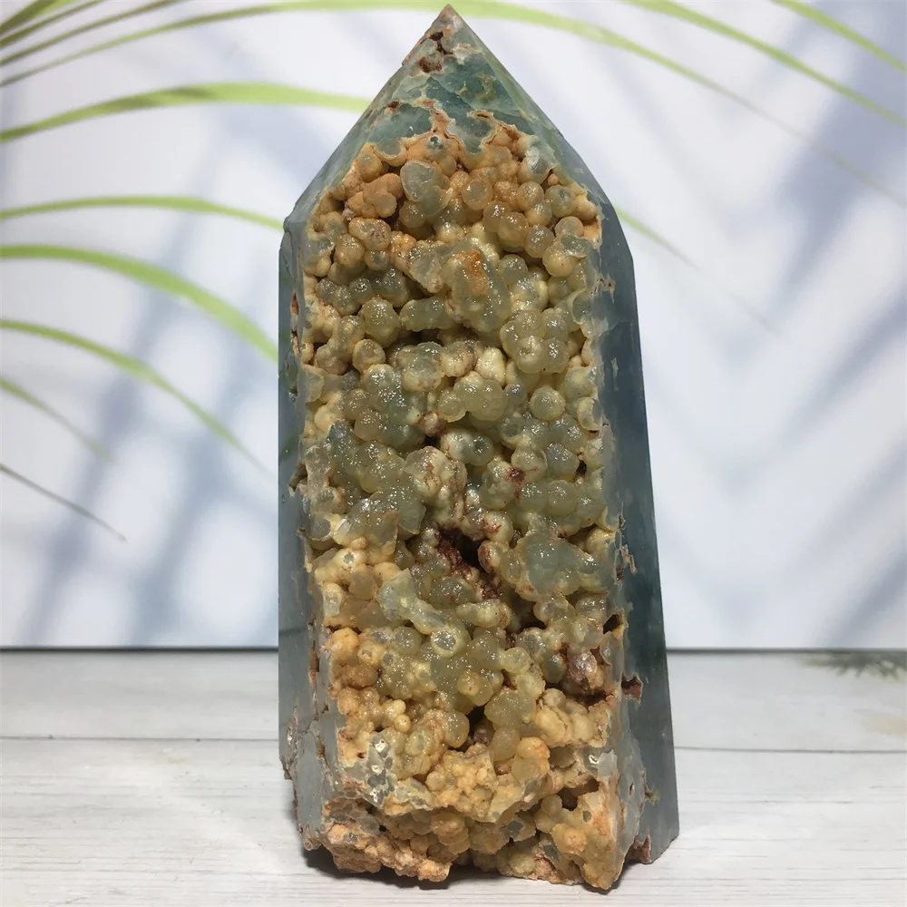 Natural Prehnite Geode Crystal Voog Quartz Point Tower Home Decoration Souvenir Reiki Massage Druzy Gemstone Column Magic Wand
Natural Prehnite Geode Crystal Voog Quartz Point Tower Home Decoration Souvenir Reiki Massage Druzy Gemstone Column Magic Wand