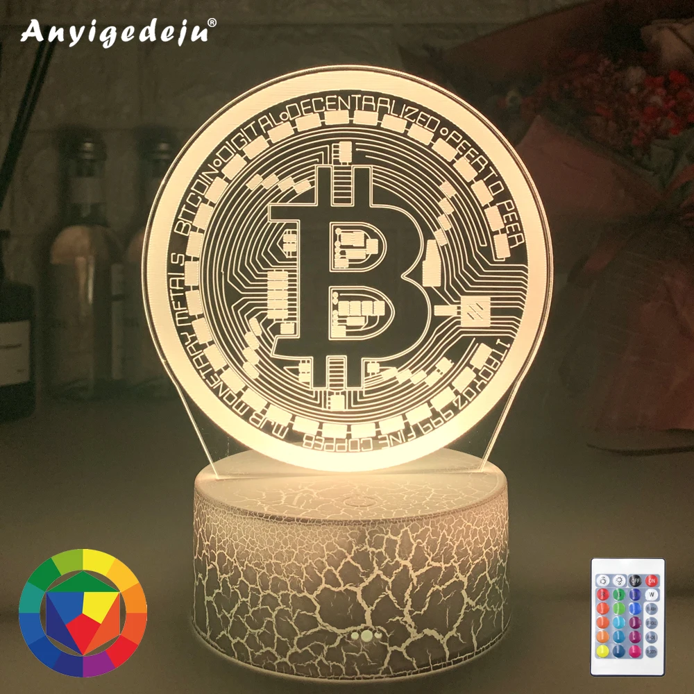 Acrylic Led Night Light Bitcoin for Room Decorative Nightlight Touch Sensor 7 Color Changing Battery Powered Table Night Lamp 3d
Acrylic Led Night Light Bitcoin for Room Decorative Nightlight Touch Sensor 7 Color Changing Battery Powered Table Night Lamp 3d