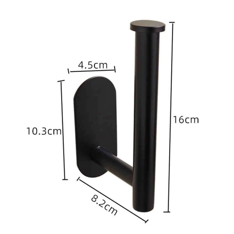 Kitchen WC Toilet Paper Roll Holder Black Wall Mount Toilet Paper Tissue Towel Holder Stainless Steel Punch-free Towel Hanger
Kitchen WC Toilet Paper Roll Holder Black Wall Mount Toilet Paper Tissue Towel Holder Stainless Steel Punch-free Towel Hanger