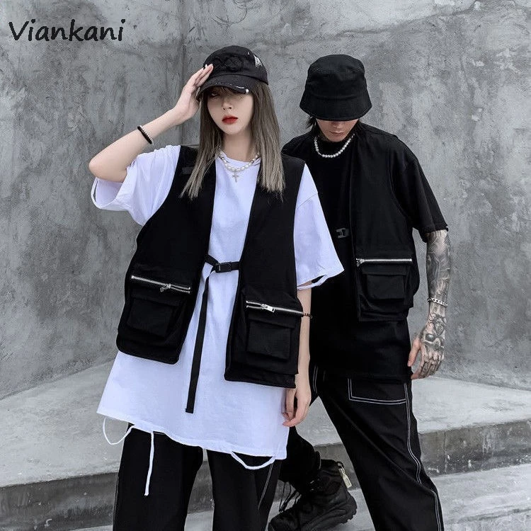 Couple Dark Vest Summer Department Ruffian Handsome Hip Hop Men's Vests Trendy Casual Jackets Women Loose Tooling Vests Coat
Couple Dark Vest Summer Department Ruffian Handsome Hip Hop Men's Vests Trendy Casual Jackets Women Loose Tooling Vests Coat