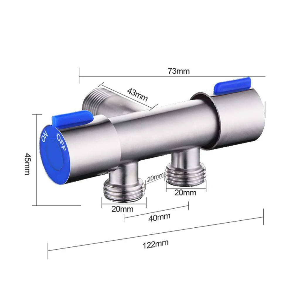 Stainless Steel Three-way Angle Valve One Into Two Out One Integrated Seat Double Control Toilet Switch Faucet Valve 
Stainless Steel Three-way Angle Valve One Into Two Out One Integrated Seat Double Control Toilet Switch Faucet Valve