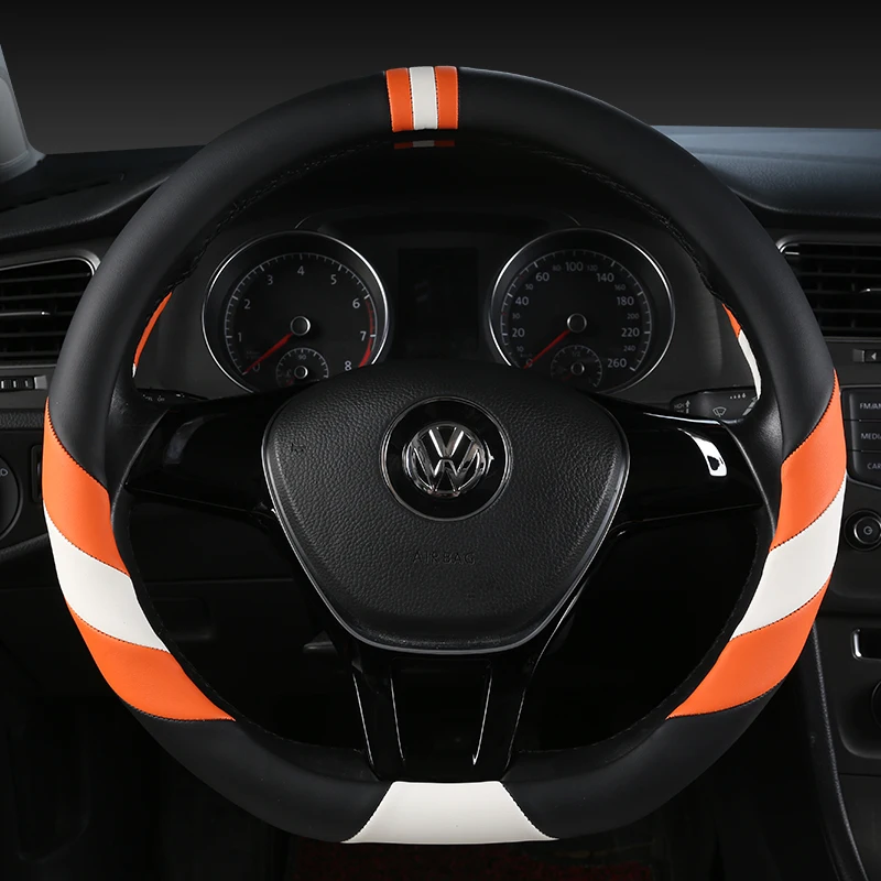 Car Steering Wheel Cover 38CM D Shape Leather For Golf 6 7 Polo Passat Tiguan 2016 2017 2018 For Kia Sportage Optima K5
Car Steering Wheel Cover 38CM D Shape Leather For Golf 6 7 Polo Passat Tiguan 2016 2017 2018 For Kia Sportage Optima K5