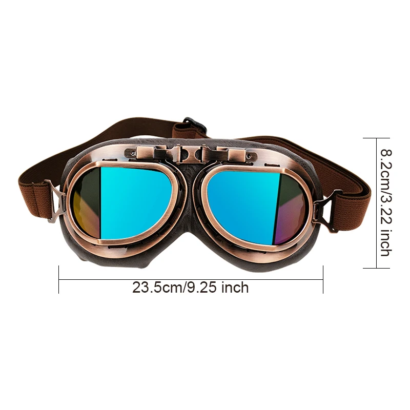Retro Motorcycle Goggles Glasses Vintage Moto Classic Goggles Pilot Steampunk ATV Dirt Bike Copper Cycling Glasses Helmet
Retro Motorcycle Goggles Glasses Vintage Moto Classic Goggles Pilot Steampunk ATV Dirt Bike Copper Cycling Glasses Helmet