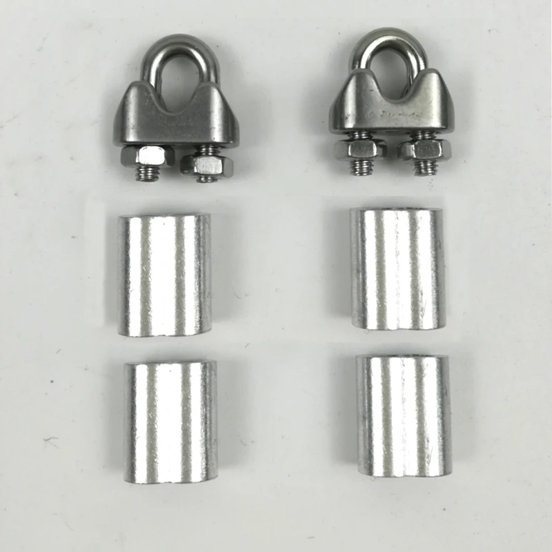 2 шт. u-образные зажимы с винтами + 4 алюминиевый наконечник для мм 5 3 стальной