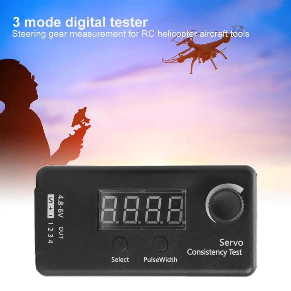 NEW DC 4.8-6V Mini 3 Modes Digital Servo/ESC Consistency Tester Steering Gear Measurement for RC Helicopter Airplane Car Tool
NEW DC 4.8-6V Mini 3 Modes Digital Servo/ESC Consistency Tester Steering Gear Measurement for RC Helicopter Airplane Car Tool