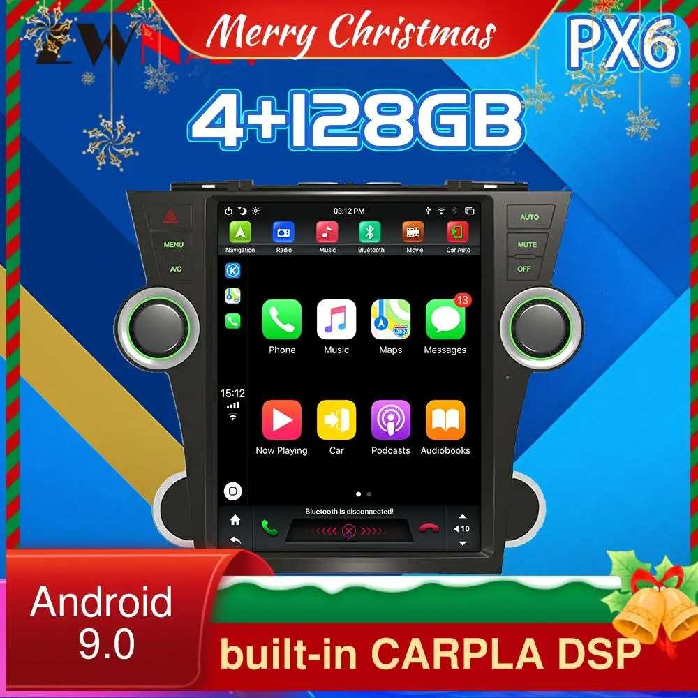 128G Tesla Screen For Toyota highlander Android 9 Car multimedia Player GPS Audio Radio Recorder Head Unit Auto Stereo 2007-2013
128G Tesla Screen For Toyota highlander Android 9 Car multimedia Player GPS Audio Radio Recorder Head Unit Auto Stereo 2007-2013