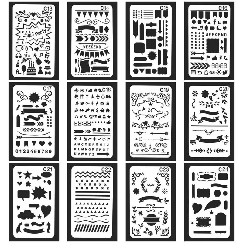 24pcs/set Children Painting Template Hand Account DIY Album Drawing Board Stenci K3KB
24pcs/set Children Painting Template Hand Account DIY Album Drawing Board Stenci K3KB