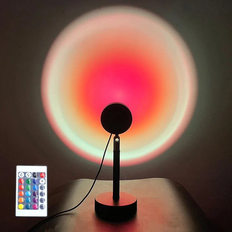 Remote Control RGB Sunset Lamp Rainbow Atmosphere LED Light for Home Bedroom Background Wall Decoration Sunset Projection Lamps
Remote Control RGB Sunset Lamp Rainbow Atmosphere LED Light for Home Bedroom Background Wall Decoration Sunset Projection Lamps