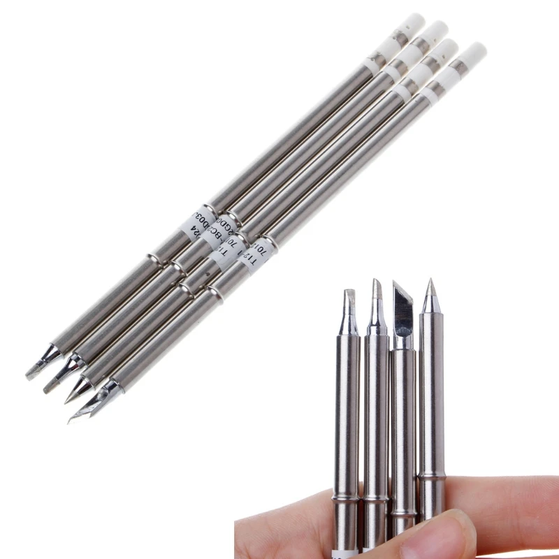 4 Pcs T12 Series Solder Iron Tips For Hakko Soldering Rework Station FX-951 FX-952
4 Pcs T12 Series Solder Iron Tips For Hakko Soldering Rework Station FX-951 FX-952