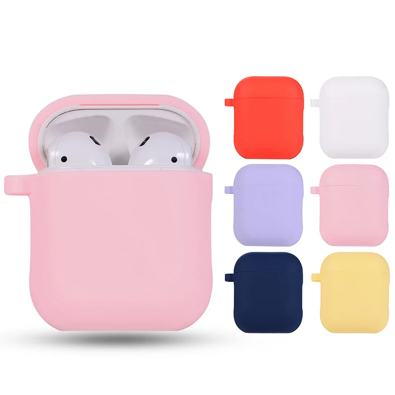 Силиконовый чехол для наушников AirPods 2 Bluetooth беспроводные наушники Apple защитный Air