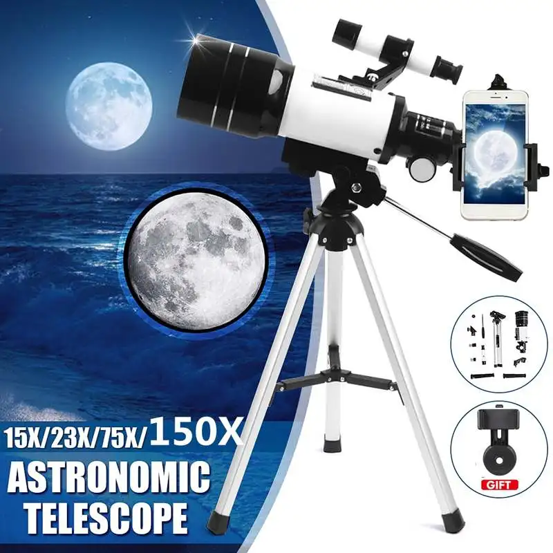 150X Refractive Space Telescope Outdoor Travel Professional Astronomical Telescope Monocular Spotting Scope with Tripod for Kids
150X Refractive Space Telescope Outdoor Travel Professional Astronomical Telescope Monocular Spotting Scope with Tripod for Kids