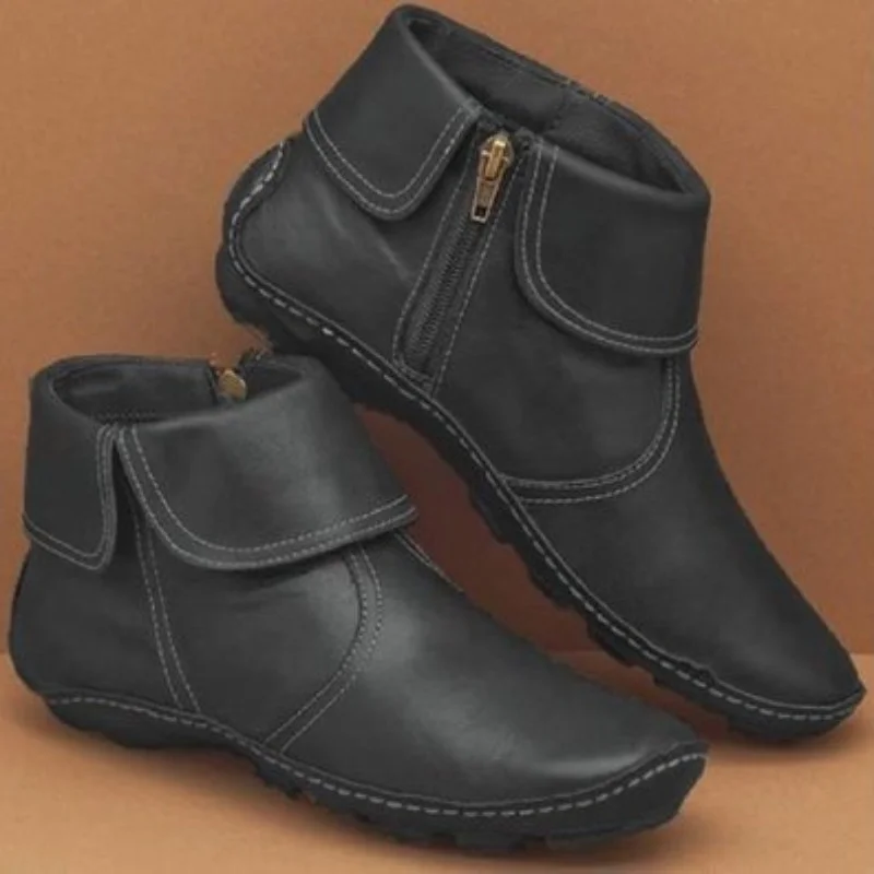 Autumn and Winter New Style Ankle Boots Women Autumn Retro Round Toe Flat Head Waterproof Martin Boots Zipper Boots Casual Boots
Autumn and Winter New Style Ankle Boots Women Autumn Retro Round Toe Flat Head Waterproof Martin Boots Zipper Boots Casual Boots