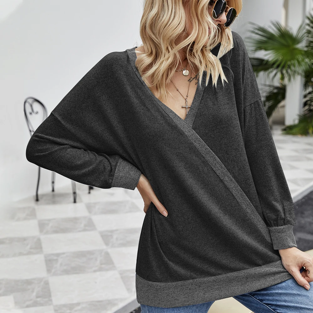 Plus Size Women's t-shirts V Neck Basic Woman tshirts Long Sleeve Harajuku T-shirt Top Women Clothing 2021 New Patchwork tops
Plus Size Women's t-shirts V Neck Basic Woman tshirts Long Sleeve Harajuku T-shirt Top Women Clothing 2021 New Patchwork tops