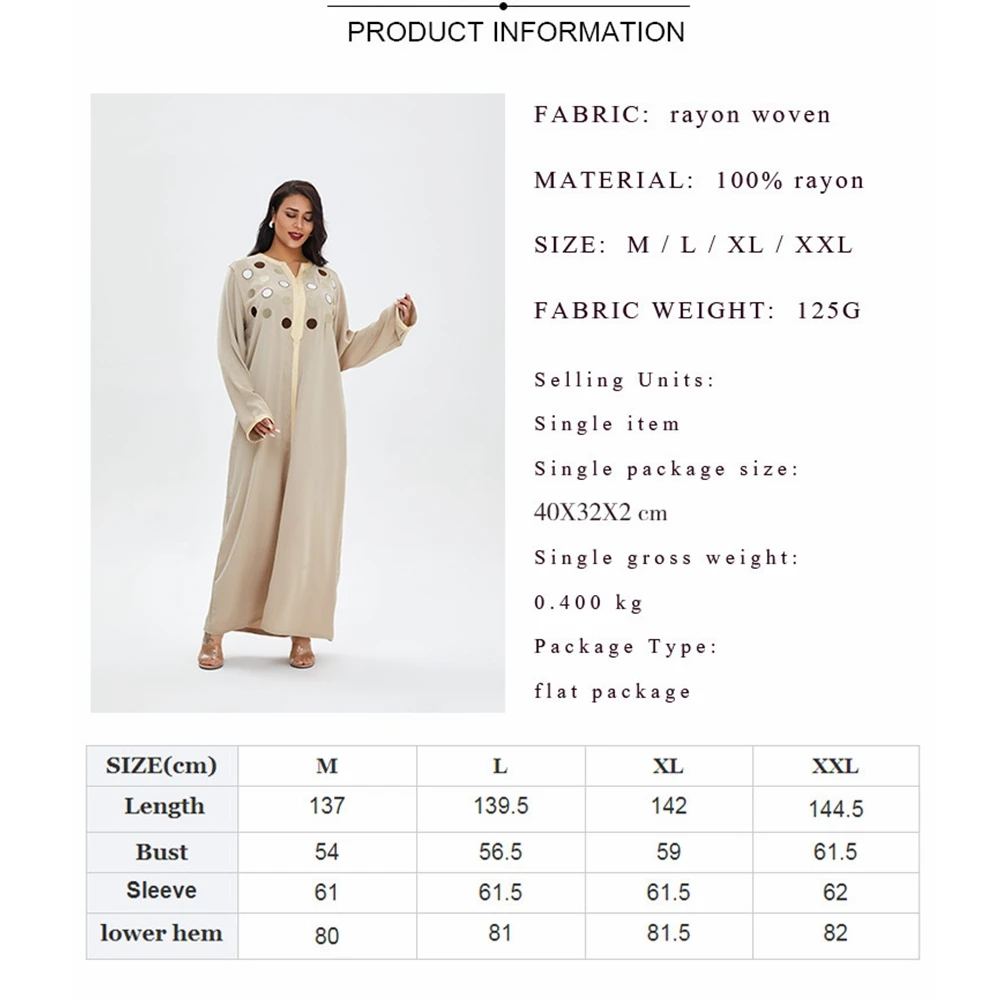 Lugentolo Maxi Dresses for Women Muslim Fashion Dubai Abaya Loose V Neck Long Sleeve Summer Dress
Lugentolo Maxi Dresses for Women Muslim Fashion Dubai Abaya Loose V Neck Long Sleeve Summer Dress
