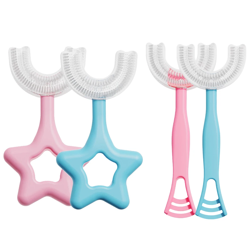 Kids Toothbrush U-Shape Children Toddler Silicone Toothbrush Oral Care Cleaning Tooth Brush Long Handle for Kids of 8-12 Yrs
Kids Toothbrush U-Shape Children Toddler Silicone Toothbrush Oral Care Cleaning Tooth Brush Long Handle for Kids of 8-12 Yrs