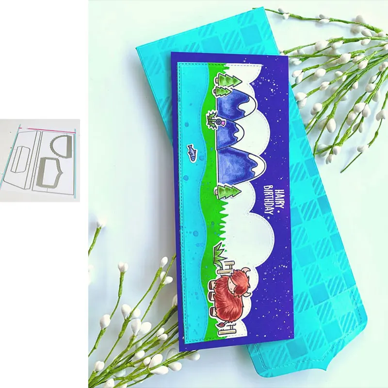 Slimline Envelope cutting dies and stamps scrapbook dariy decoration stencil embossing template diy greeting card Make Albums
Slimline Envelope cutting dies and stamps scrapbook dariy decoration stencil embossing template diy greeting card Make Albums