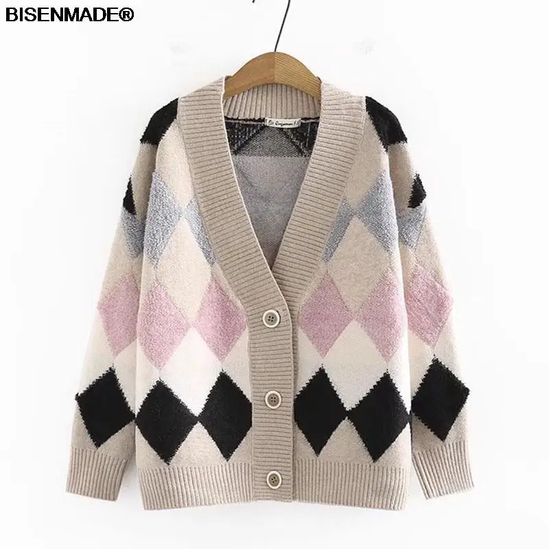 Women Clothing Cardigan Plus Size 2021 Autumn Winter New Jumper Casual Jacquard V-NECK Argyle Female Knitted Sweater
Women Clothing Cardigan Plus Size 2021 Autumn Winter New Jumper Casual Jacquard V-NECK Argyle Female Knitted Sweater